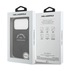 A Photo Of Karl Lagerfeld MagSafe PU Case with RSG Logo Buttons - iPhone 17 Pro