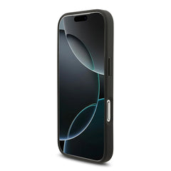 A Photo Of Karl Lagerfeld PU Leather Case with Script Logo & Metal Buttons for iPhone 17 Pro Max