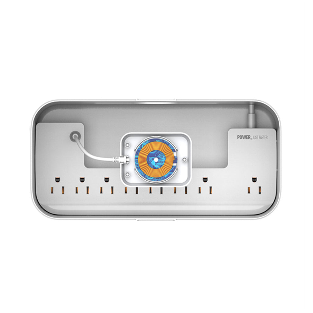 A Photo Of LDNIO SN5311W Management Power Strip Box with Wireless Charging – Multi-Function Surge Protector