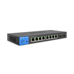 A Photo Of Linksys LGS310MPC 8-Port Managed Gigabit PoE+ Switch with 2 1G SFP Uplinks | 110W Power Budget & Advanced Network Security