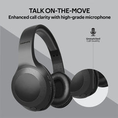 A Photo Of Promate LaBoca Deep Bass Over-Ear Wireless Headphones - Black | Bluetooth 5.0 with Superior Sound and Comfort