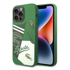 A Photo Of Lacoste Hard Case Liquid Silicone / Microfiber Patchwork B for iPhone 14 Pro