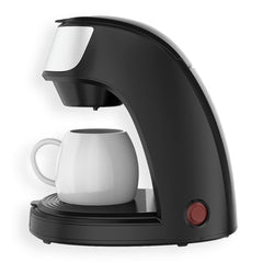 A Photo Of LePresso Mini Coffee Maker with Ceramic Mug | 450W Compact Coffee Brewer, 250ml Water Tank, Reusable Nylon Filter
