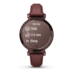 A Photo Of Garmin Lily 2 Classic - Dark Bronze with Mulberry Leather Band - 010-02839-03