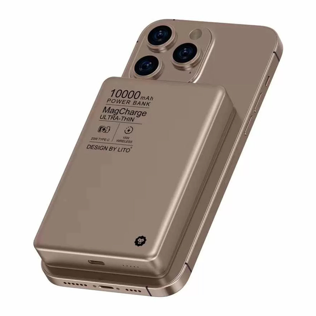 A Photo Of LITO LP01 10000mAh Magnetic Wireless Power Bank – Fast Charging Portable Charger for iPhone & Android