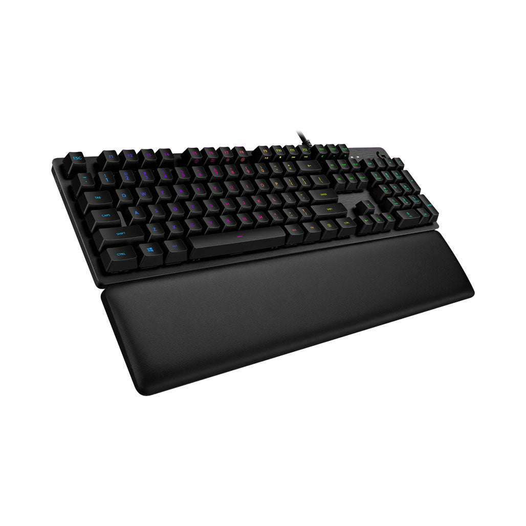 A Photo Of Logitech 920-008934 G513 - Carbon - Lightsync RGB Full-Size Wired Mechanical Gaming Keyboard with Detachable Palmrest