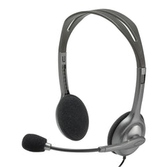 A Photo Of Logitech H110 Stereo Headset with 3.5mm Dual Plug - Clear Audio & Adjustable Microphone for Computers
