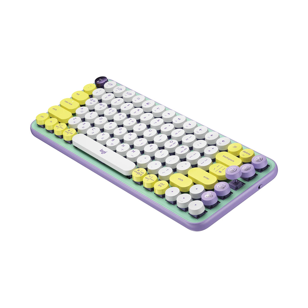 A Photo Of Logitech POP Keys - Wireless Mechanical Keyboard with Customizable Emoji Keys for a Fun and Personalized Experience