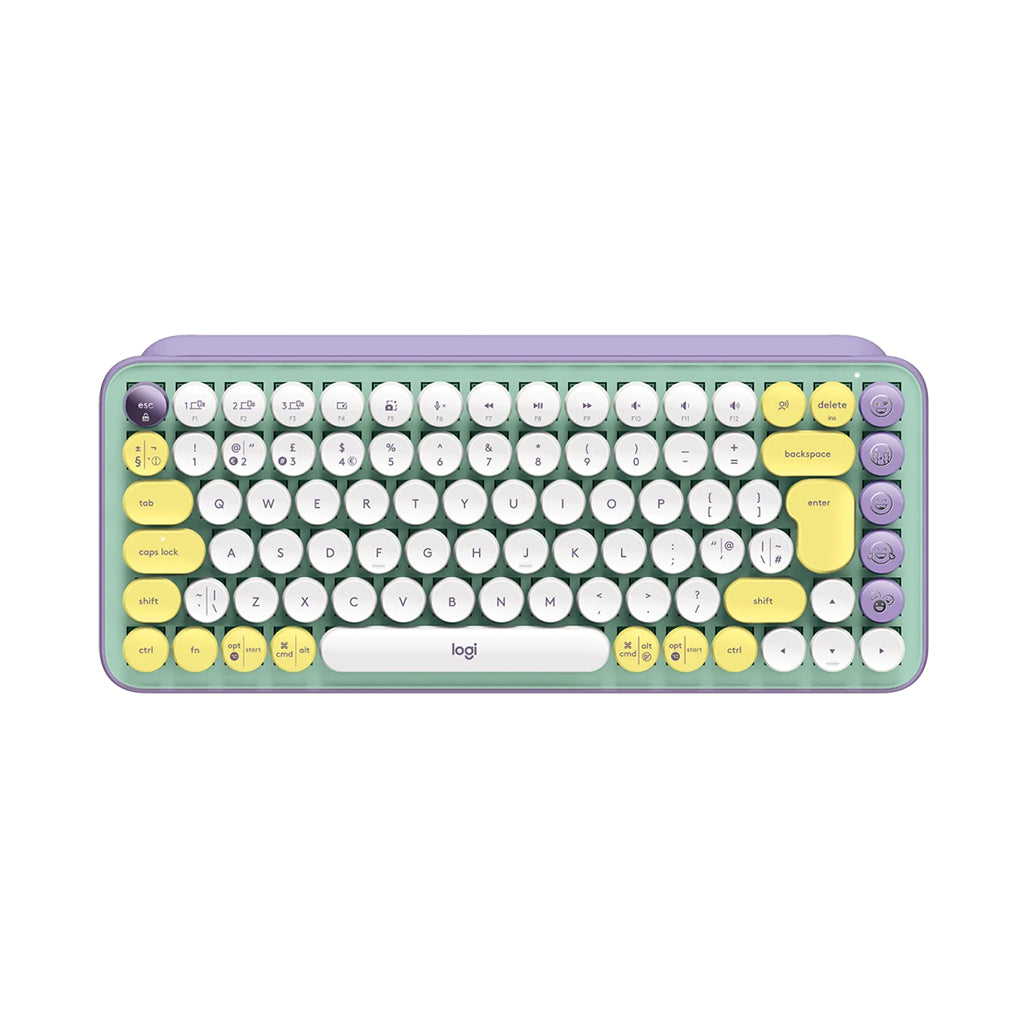 A Photo Of Logitech POP Keys - Wireless Mechanical Keyboard with Customizable Emoji Keys for a Fun and Personalized Experience