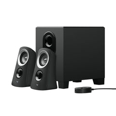A Photo Of Logitech 980-000447 Z313 Speaker System With Subwoofer - Compact 2.1 Audio System for Enhanced Sound Quality
