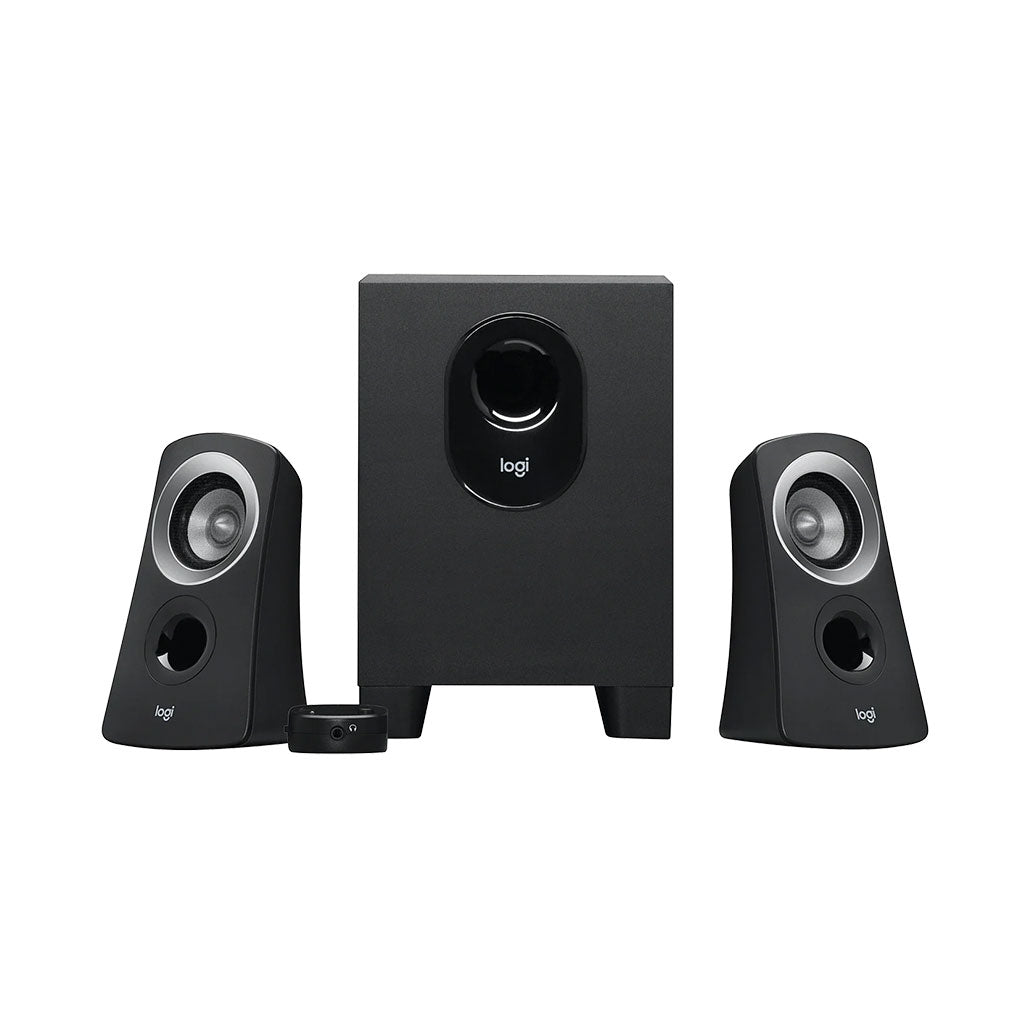 A Photo Of Logitech 980-000447 Z313 Speaker System With Subwoofer - Compact 2.1 Audio System for Enhanced Sound Quality