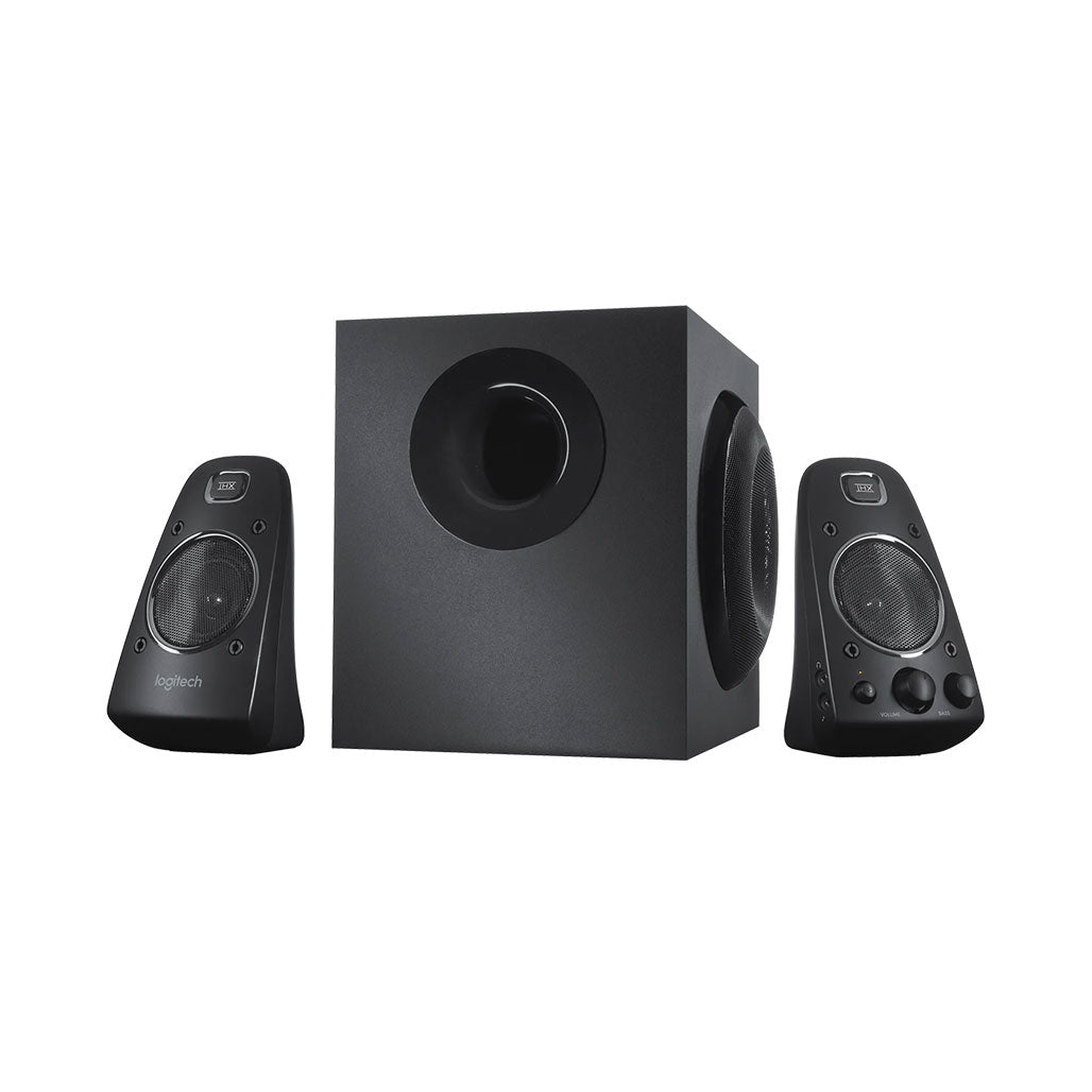 A Photo Of Logitech 980-000403 Z623 Speaker System With Subwoofer - High-Powered Audio for Desktop and Home Entertainment