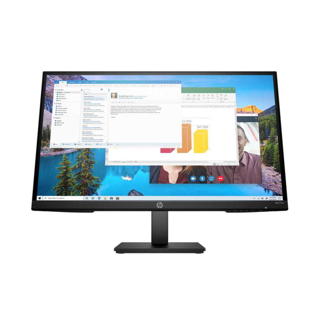 A Photo Of HP M27HA FHD 27-Inch Monitor – Full HD IPS Display with Adjustable Tilt and Low Blue Light Mode