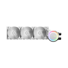 A Photo Of MSI MAG CoreLiquid E360 - White - High Performance 360mm AIO Liquid Cooler for Enhanced CPU Cooling - 306-7ZW6E11-C24