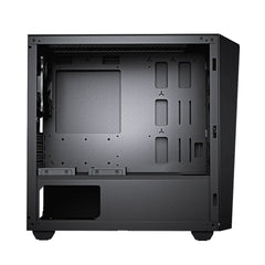 A Photo Of Cougar MG130-G Mini Tower Case – Compact Design with Tempered Glass Side Window, Advanced Cooling & Storage Options