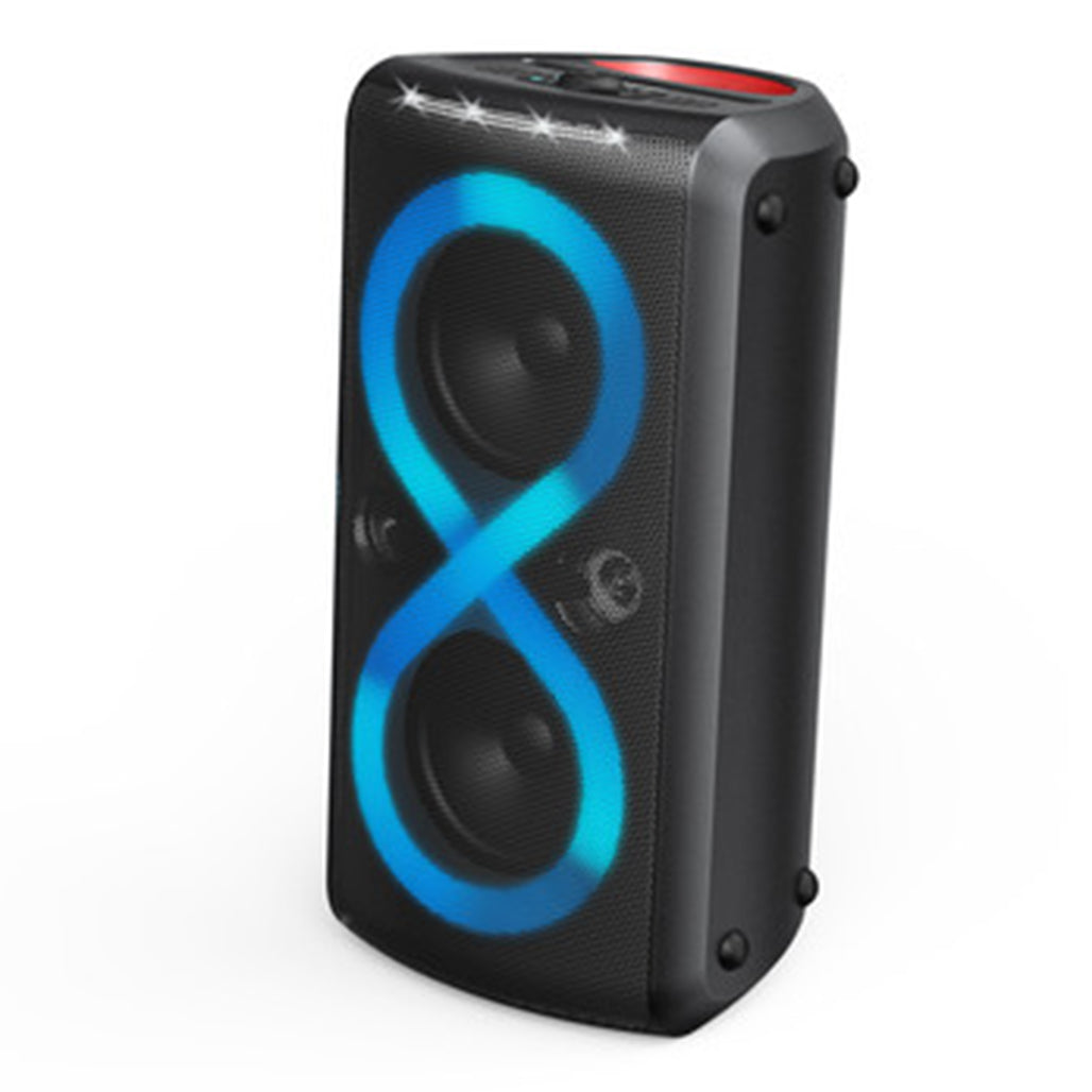 A Photo Of Monster Cycle Plus Bluetooth Party Speaker - 120W, IPX5 Waterproof, RGB Lighting, TWS Stereo | MS22120