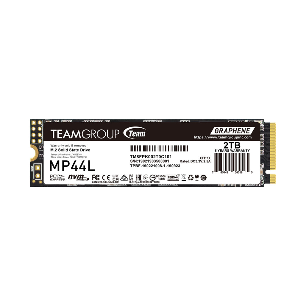 A Photo Of Team MP44L - M.2 PCIe 4.0 SSD - 3 Years Warranty