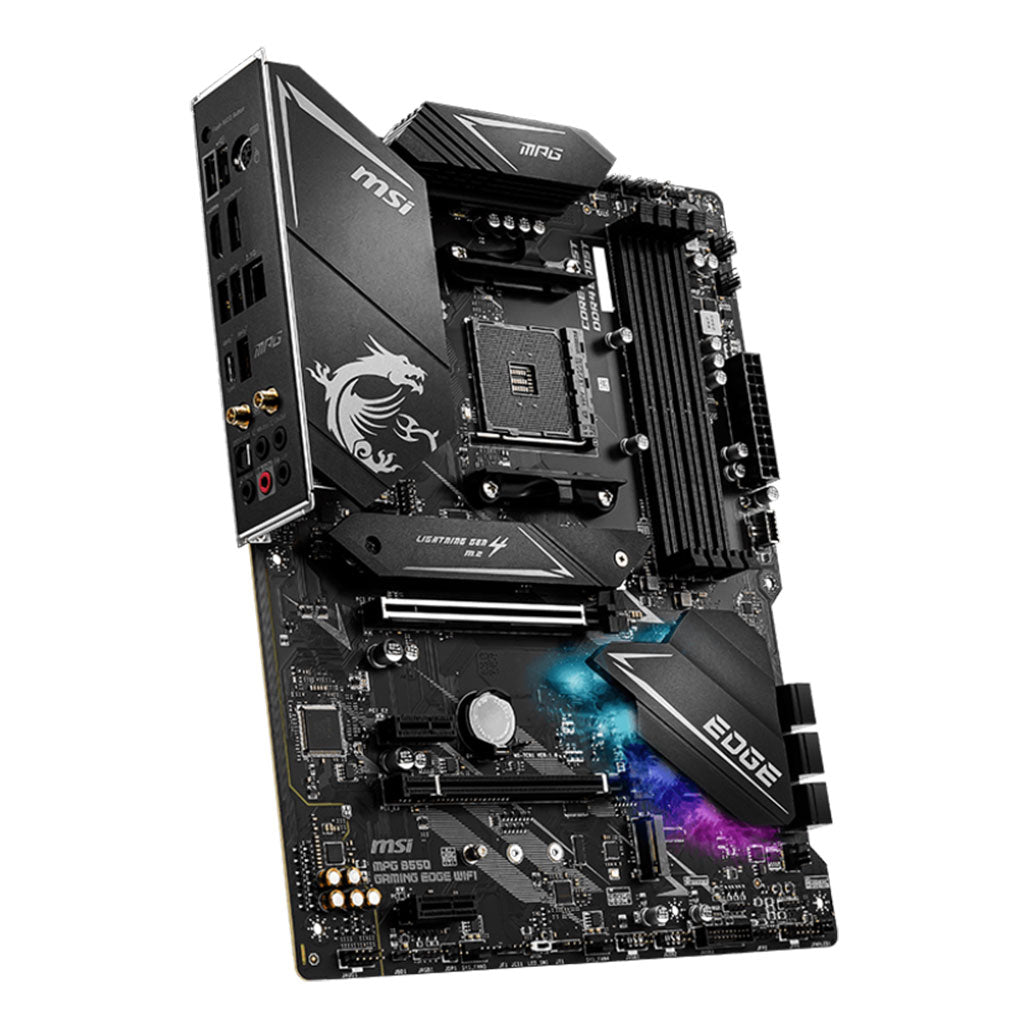 A Photo Of MSI MPG B550 Gaming Edge Motherboard - 911-7C91-014 | High-Performance ATX with Advanced Connectivity