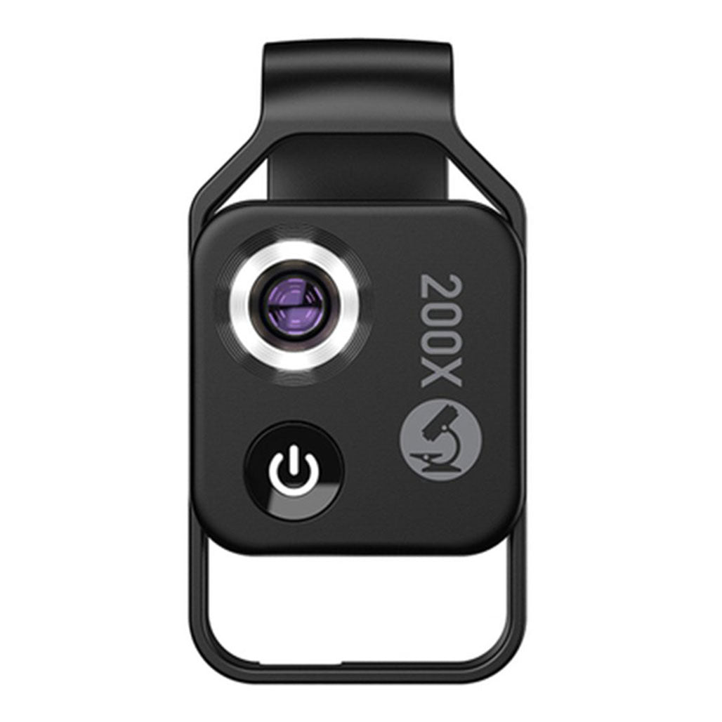 A Photo Of Apexel 200X Magnification Microscope Lens with LED - Portable Clip-On Magnifier for Smartphones