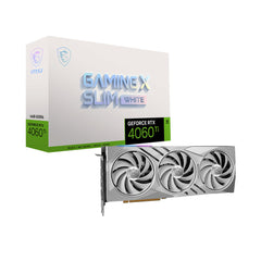 A Photo Of MSI GeForce RTX 4060 Ti Gaming X Slim White – High-Performance Graphics Card with DLSS 3 and TRI FROZR 3 Cooling
