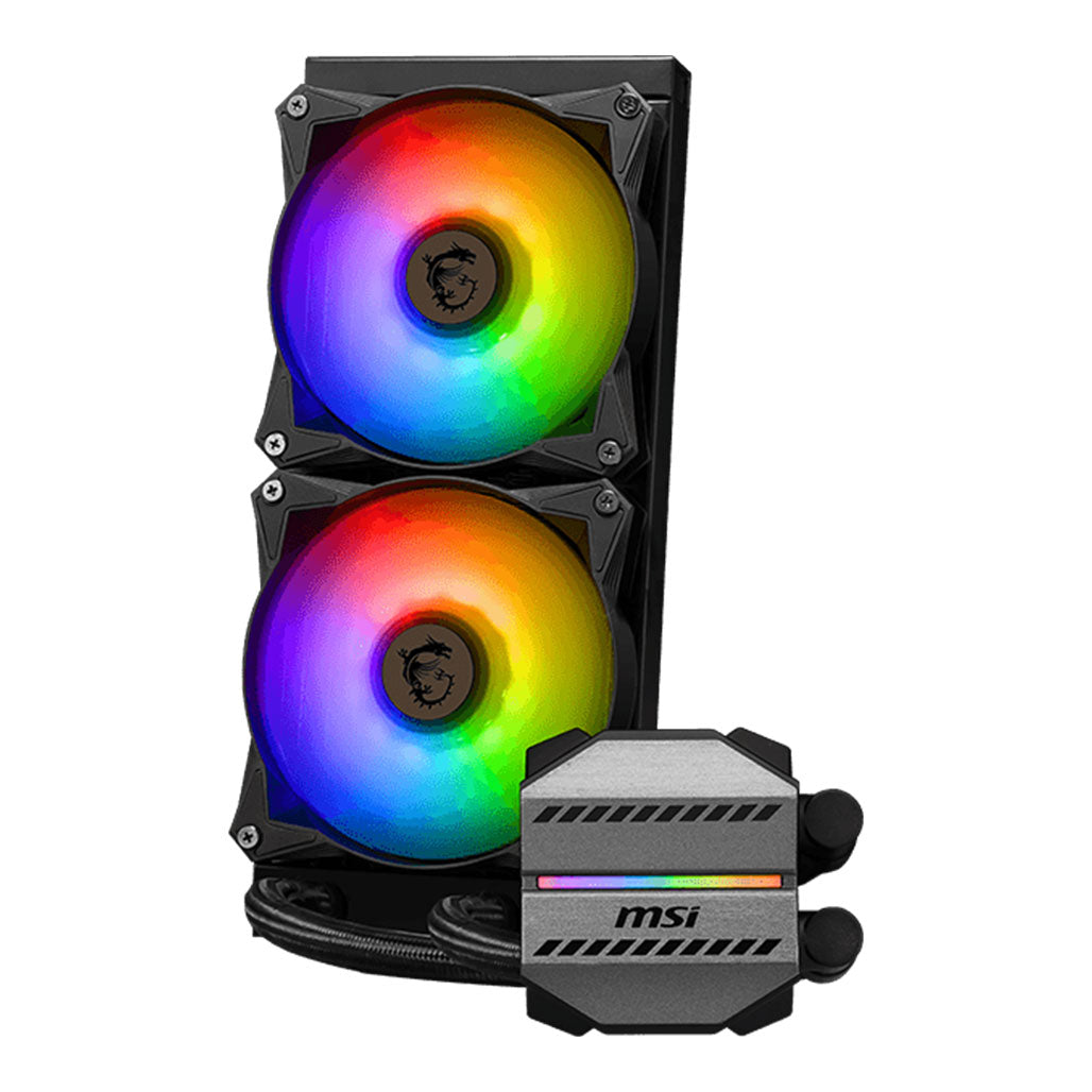 A Photo Of MSI MAG CoreLiquid M240 - High-Performance 240mm Liquid Cooler with ARGB Lighting