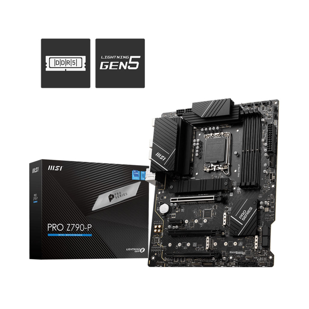A Photo Of MSI PRO Z790-P ATX Motherboard – High-Performance for 12th & 13th Gen Intel® CPUs