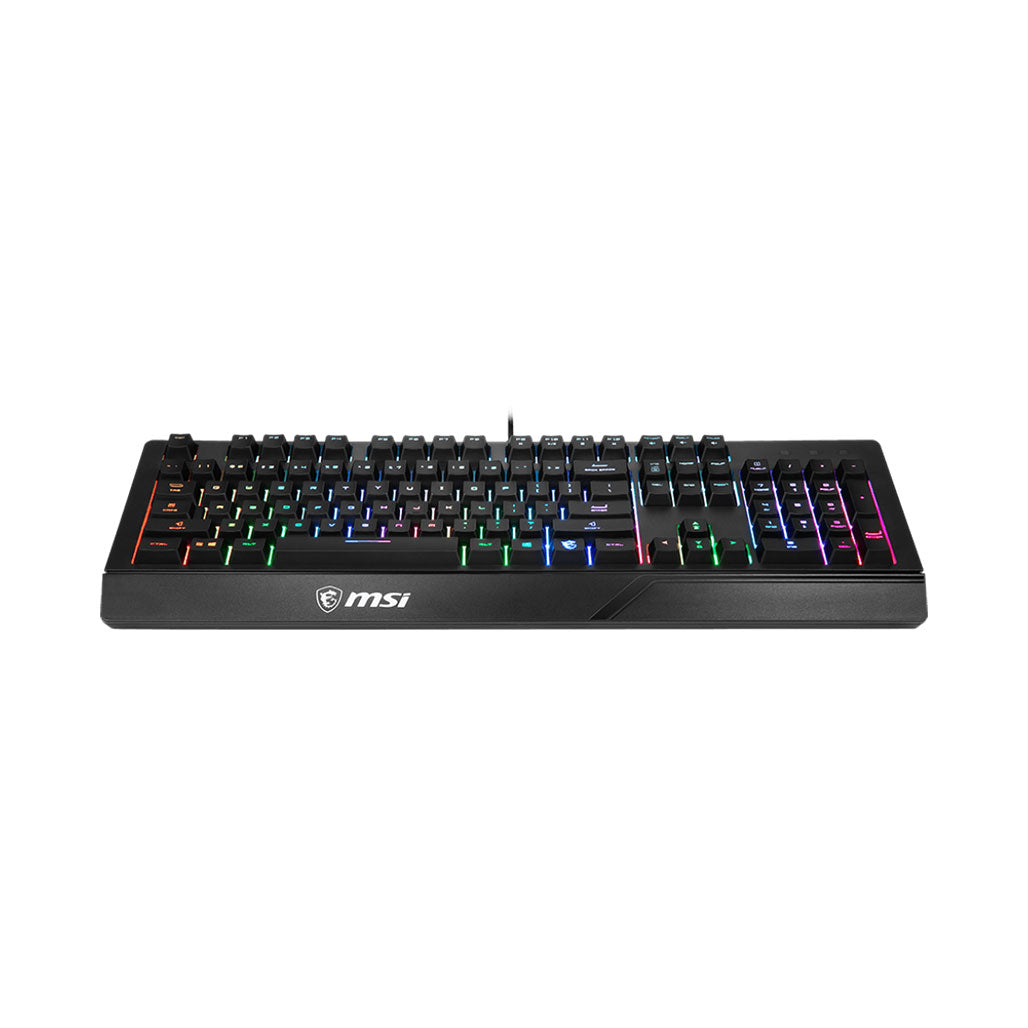A Photo Of MSI Vigor GK20 RGB Full-Size Wired Gaming Keyboard - Ergonomic Design with Anti-Ghosting and Hotkeys