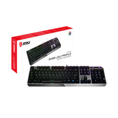 A Photo Of MSI Vigor GK50 Low Profile Mechanical Gaming Keyboard - Full-Size Wired RGB Keyboard with Kailh Switches