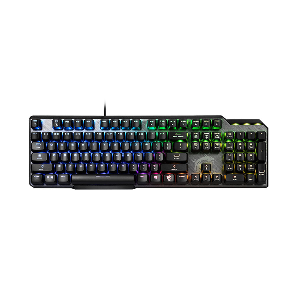 A Photo Of MSI Vigor GK50 Elite LL - Full-Size Wired Mechanical Gaming Keyboard with Kailh Blue Switches and RGB Lighting
