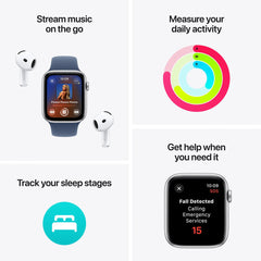 A Photo Of Apple Watch SE (2nd Gen, 2024) 40mm - GPS - Starlight Aluminum Case
