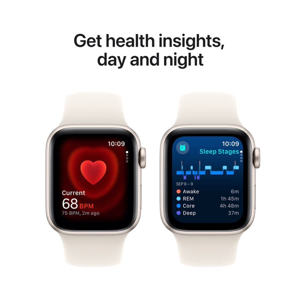 A Photo Of Apple Watch SE (2nd Gen, 2024) 40mm - GPS - Starlight Aluminum Case