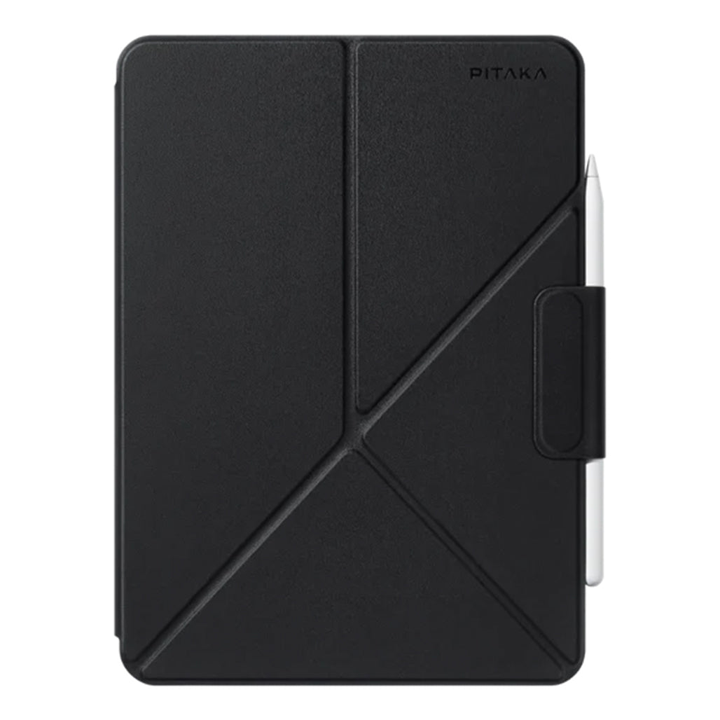 A Photo Of Pitaka MagEZ Folio 2 Magnetic Case for iPad Pro 2024 - Ultra Slim, Lightweight, with Magnetic Apple Pencil Holder - Black