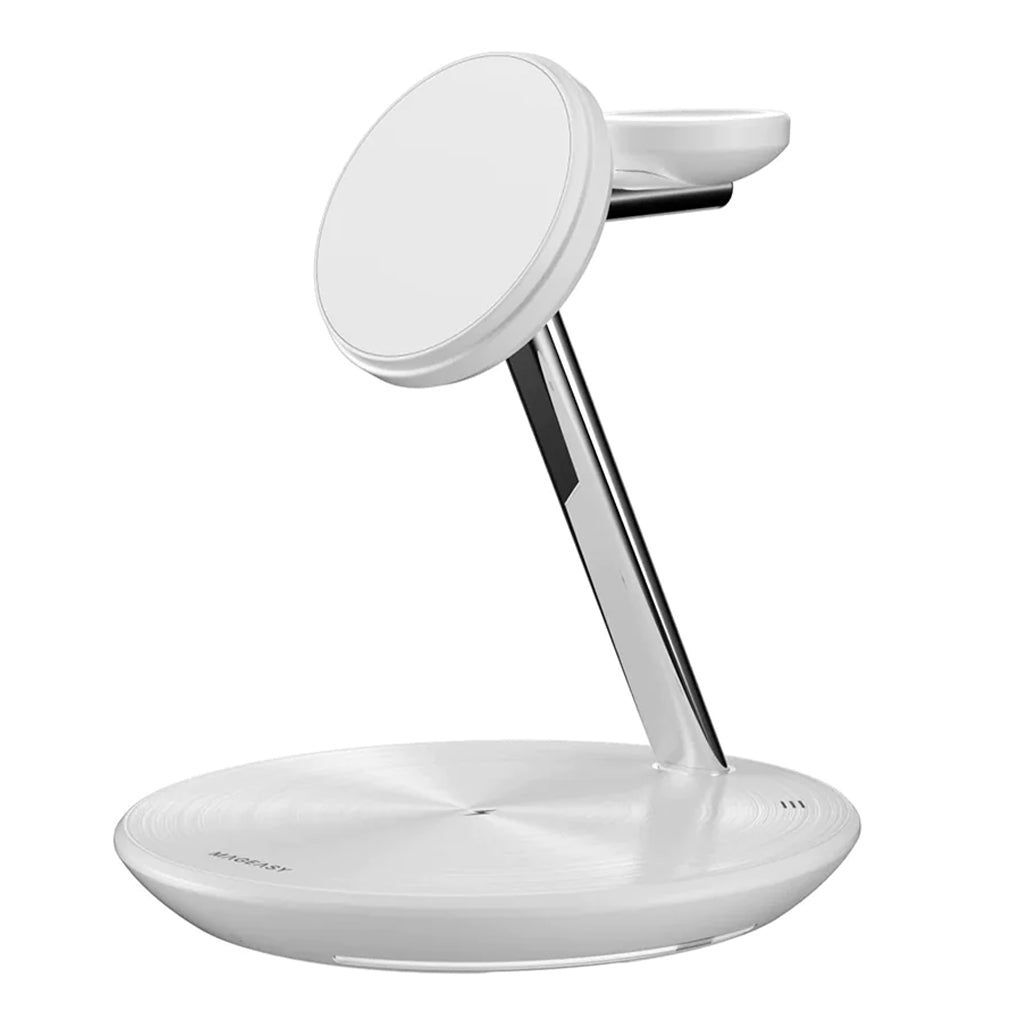A Photo Of MagEasy PowerStation 5-in-1 Magnetic Wireless Charging Stand - White