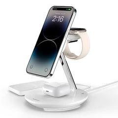 A Photo Of MagEasy PowerStation 5-in-1 Magnetic Wireless Charging Stand - White
