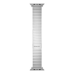 A Photo Of Mageasy Maestro Magnetic Stainless Steel Band for Apple Watch 42mm/44mm/45mm/49mm - Silver Chain Strap
