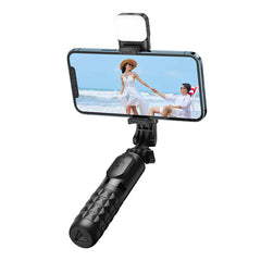 A Photo Of Mcdodo SS-1781 Wireless Selfie Stick with Single Lamp ZM Series - Black