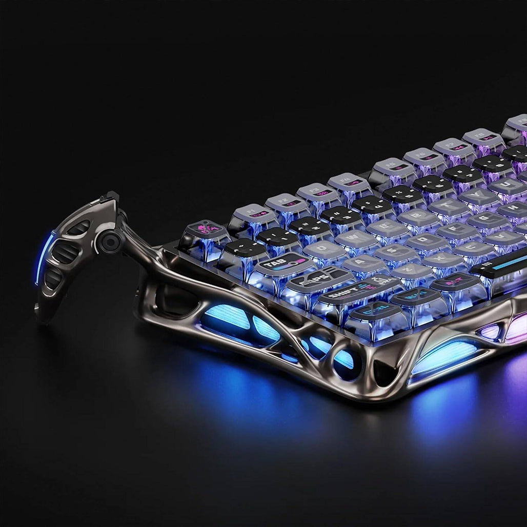 A Photo Of GravaStar Mercury K1 Pro Cyberpunk Edition – 75% Wireless Mechanical Gaming Keyboard with RGB & Tri-Mode Connectivity