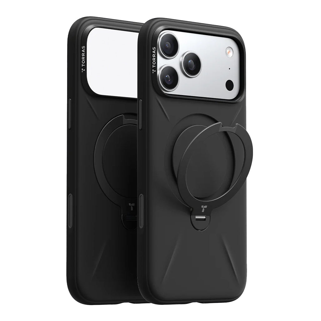 A Photo Of Torras Ostand Q3 Silicone Case with 360° Magnetic Stand for iPhone 17 Series