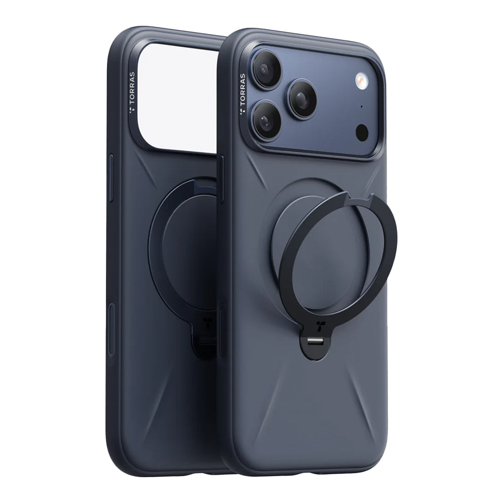 A Photo Of Torras Ostand Q3 Silicone Case with 360° Magnetic Stand for iPhone 17 Series