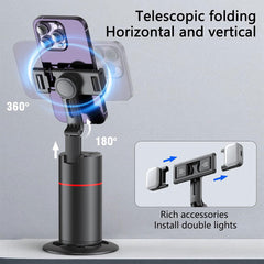 A Photo Of P02 360° Rotation Gimbal Stabilizer | Auto Face Tracking for Hands-Free Video Recording