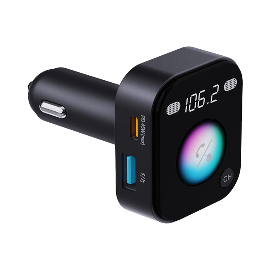A Photo Of Porodo Dual Microphone FM Transmitter & Charger