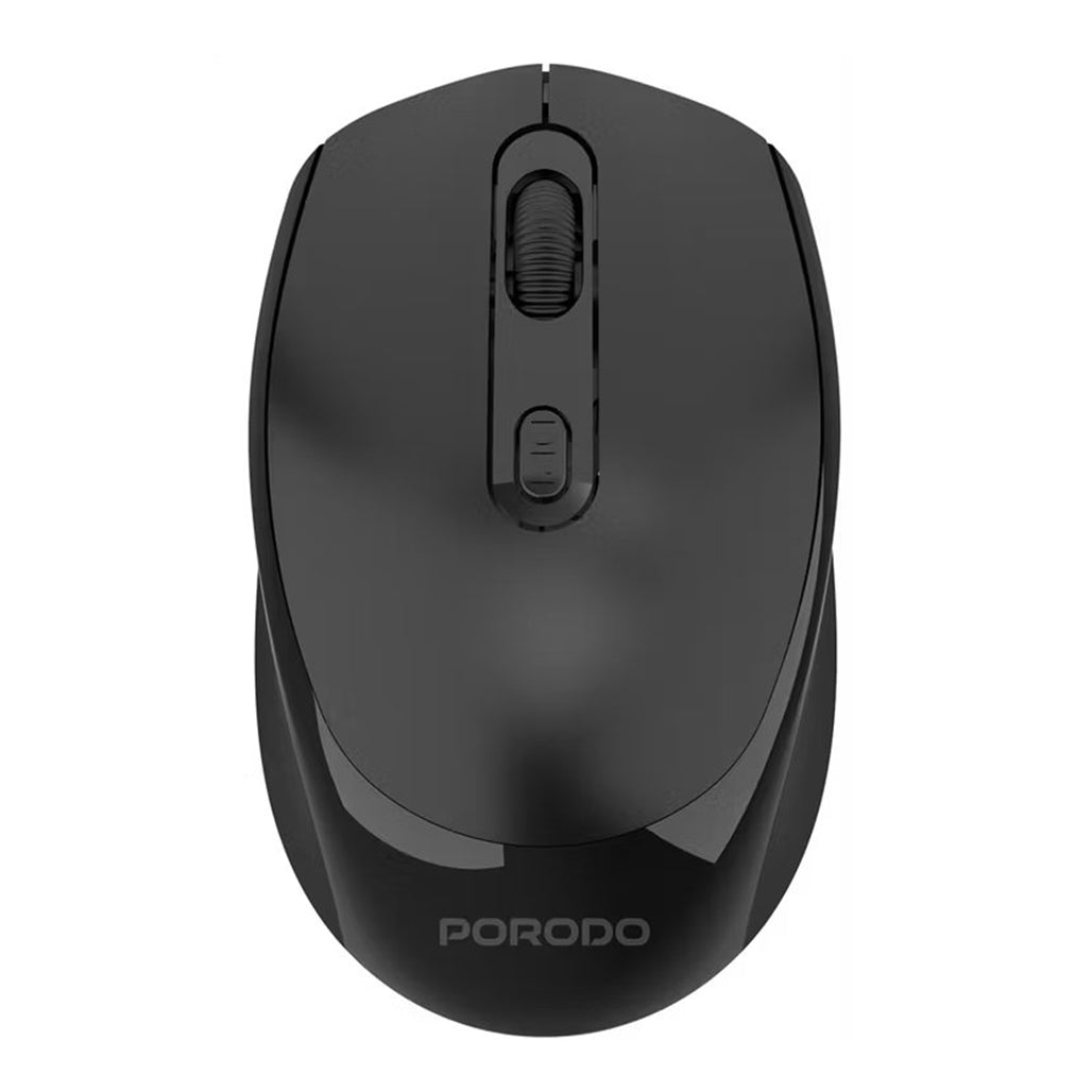 A Photo Of Porodo Dual Mode Wireless Mouse – Black
