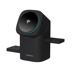 A Photo Of Porodo Auto Rotate & Slide Qi2 MagSafe Charging - Black
