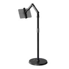 A Photo Of Porodo Adjustable Floor Stand for Phones & Tablets, 45cm–165cm Height, 360° Rotation, 5.5
