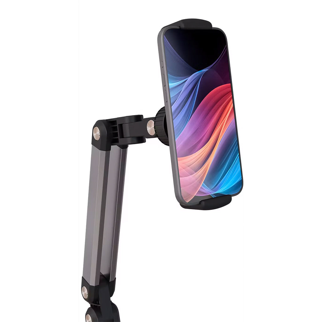 A Photo Of Porodo Adjustable Floor Stand for Phones & Tablets, 45cm–165cm Height, 360° Rotation, 5.5