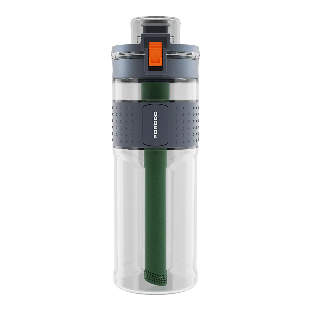 A Photo Of Porodo Lifestyle 2-Stage Filtration Water Bottle - BPA-Free, 600mL, Travel-Friendly Hydration