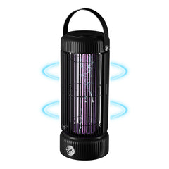 A Photo Of Porodo Lifestyle Portable Mosquito Zapper | UV LED Bug Trap | 2000mAh Rechargeable Battery | Chemical-Free & Efficient Pest Control | Black