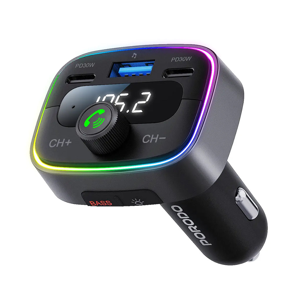 A Photo Of Porodo Smart Car Charger FM Transmitter