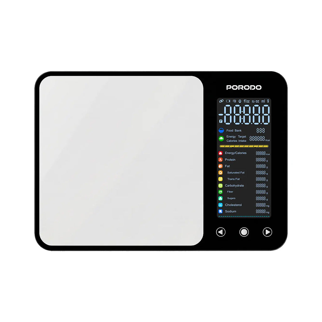 A Photo Of Porodo Lifestyle Kalio Smart Food Kitchen Scale Measuring Tape with Nutritional Calculator