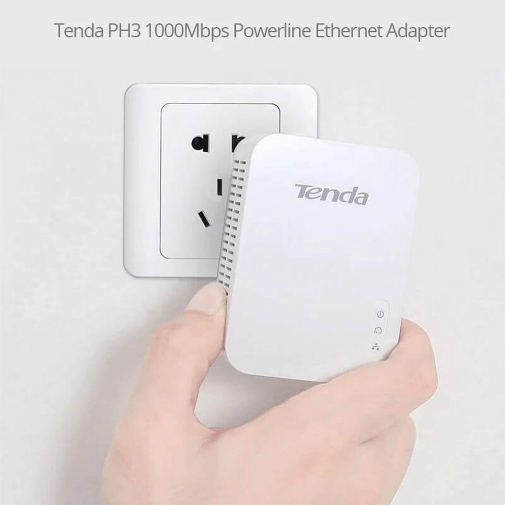 A Photo Of Tenda PH3 AV1000 Gigabit Powerline Adapter Kit – Wired Ethernet over Home Powerline